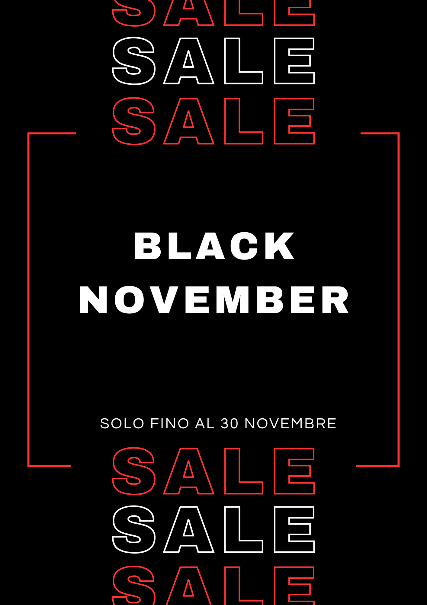 Black Friday Volantino Saldi Moderno Nero Giallo